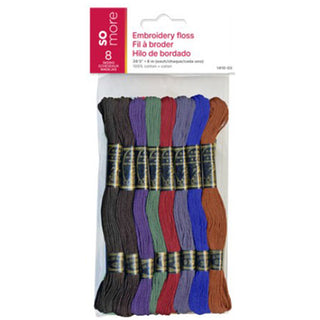 Symak Embroidery Floss Asst Colours 8pc