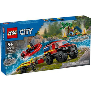 Lego City 4x4 Fire Truck with Rescue Boat 301pc