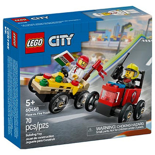 Lego City Great Vehicles Pizza Vs Fire Truck Race Car Pack 70pcs