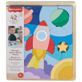 Fisher Price Wooden Space Blocks Puzzle