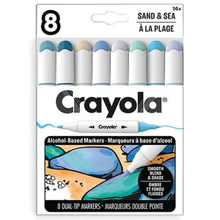 Crayola Colour Collections 8 Count Dual Tip Alcohol Markers  Sand and Sea