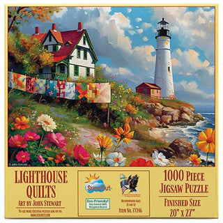 Sunsout Puzzle 1000pc Lighthouse Quilts