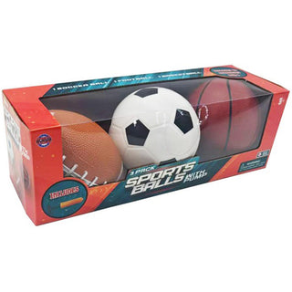 Sports Balls with Pump 3pk