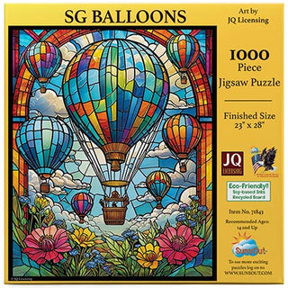 Sunsout Puzzle 1000pc  Stained Glass Balloons