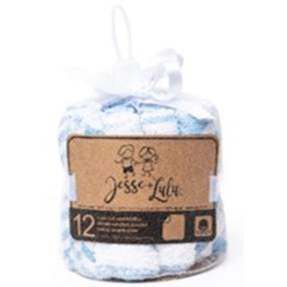 Blue Argyle Washcloth 12pk