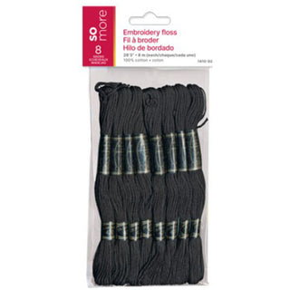 Symak Embroidery Floss Black 8pc