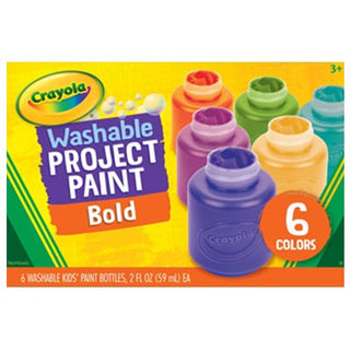 Crayola Washable Project Paint Bold 6pk