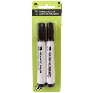 Buffalo Permanent Markers Black 2pk