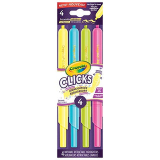 Crayola Clicks Retractable Highlighters 4Pk