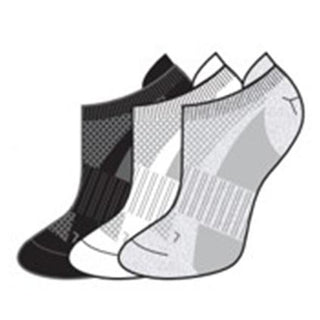 Secret Se0087 Back Tab No Show 3pk Wht and Blk Size 9 to 11 D3