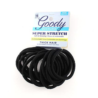 Goody Ouchless Ultimate Thick Hair Elastic Black 15pcs D3