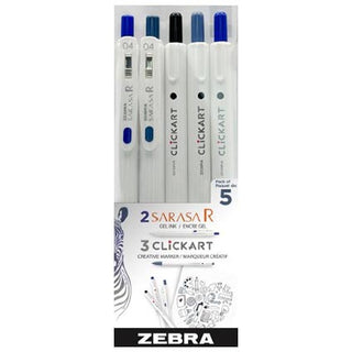 Zebra Mini Creative Set Midnight Hues Set 5pk