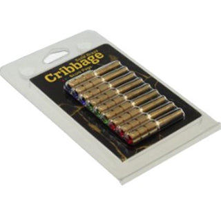 Brass Cribbage Scoring Pegs with Rhinestones