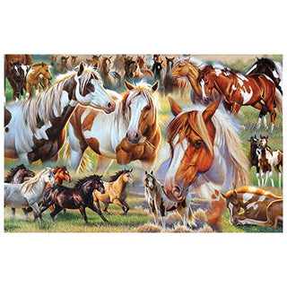 Sunsout Puzzle 1000pc Horse Stampede