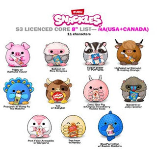 Snackles Core Licensed Series 3 Plush 8" D20