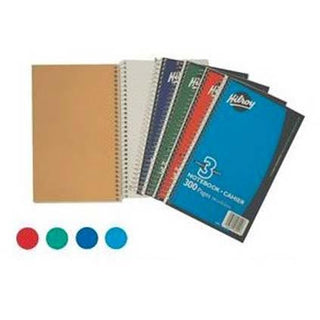 Hilroy Coiled Notebook 3 Subject 300pg Asst