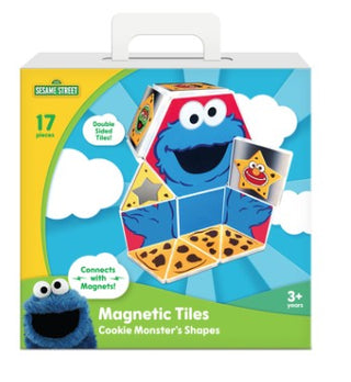Sesame Street Cookie Monster Shapes Magnetic Tiles