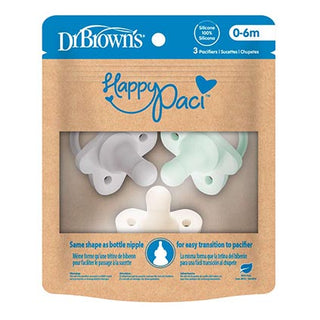 Dr Browns Happypaci One Piece Silicone Pacifier 3pk