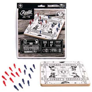 Rustik Cowboys Checkers Travel Game