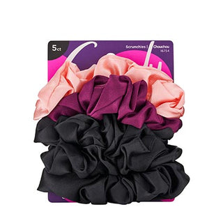 Goody Ouchless Black Satin Scrunchie 5pcs D3