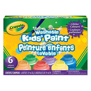 Crayola Washable Kids Paint Jars Glitter 6pk