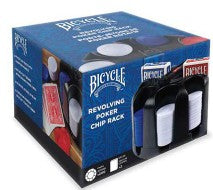 Bicycle Revolving Poker Chip Rack with Chips and Cards