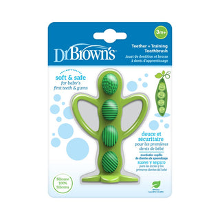Dr Browns Soft and Safe Teether Trainer Toothbrush Peapod