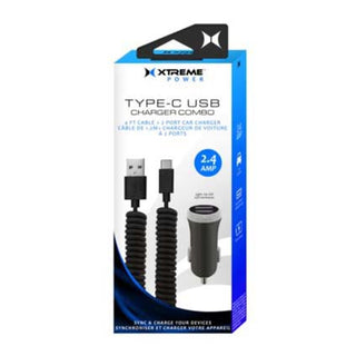 USB Type C Cable Plus 2.4 AMP Car Charger