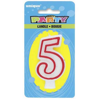Deluxe Number 5 Birthday Candle