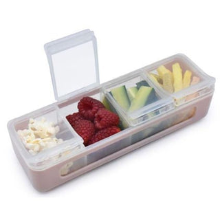 Melii 4 Compartment Snack Box Pink