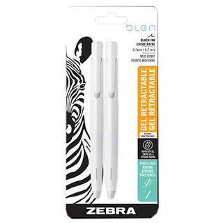 Zebra bLen Gel Pen 0.7mm Black 2pk