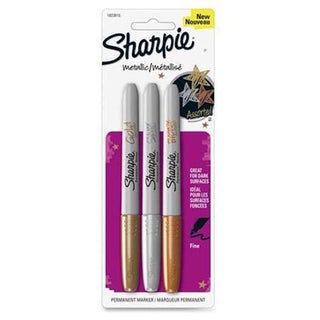 Sharpie Marker Fine Metallic Asst 3pk