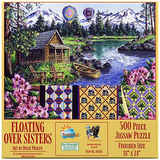 Sunsout Puzzle 500pc Floating over Sisters