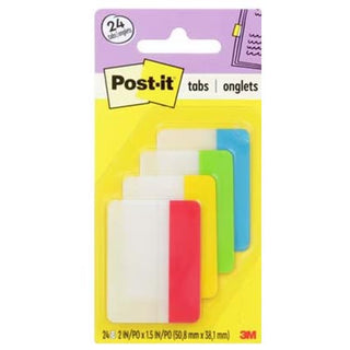 Post It Tabs Asst Primary Colours 2in x 1.5in