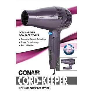 Conair Cord Keeper Hair Dryer with Folding Handle 1875W