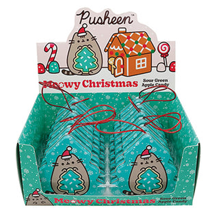 Pusheen Meowy Christmas Sour Green Apple Candy Tin CDU12