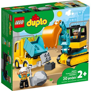Lego Duplo Town Truck and Tracked Excavator 20pc