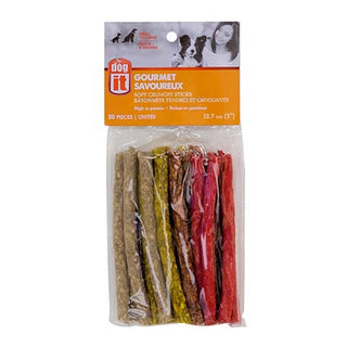 Dogit Gourmet Rawhide Soft Crunchy Sticks 5in 20pk