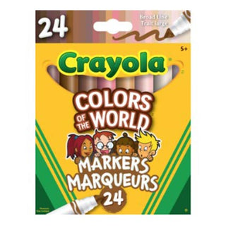 Crayola Colour Of The World Broad Line Markers 24pk