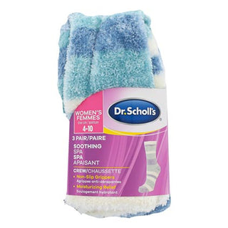 Dr Scholls Ladies Spa Socks - Crew Blue 3Pr