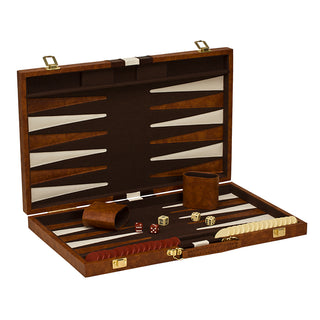 Backgammon Brown with Stripes 18in