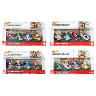 Hot Wheels Mario Kart Die Cast 4Pk Asst