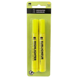 Buffalo Highlighters Yellow 2pk