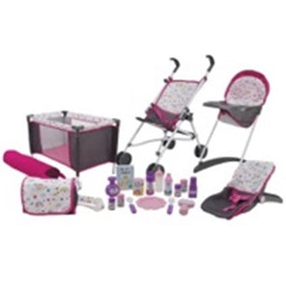 Doll Play Set Rainbow Print 21pc