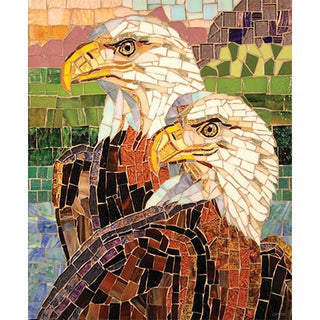 Sunsout Puzzle Stained Glass Eagles 1000pc