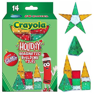 Crayola Holiday Glitter Magnetic Tiles 14pc