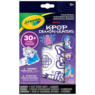 Crayola KPop Demon Hunters Fuzzy Colourable Stickers