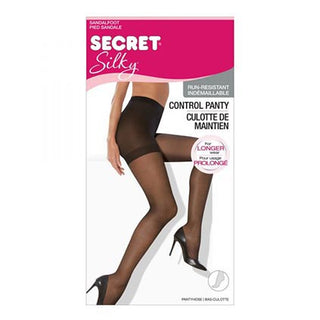 Secret 04084R Silky Run Resist Control Top Black B D3