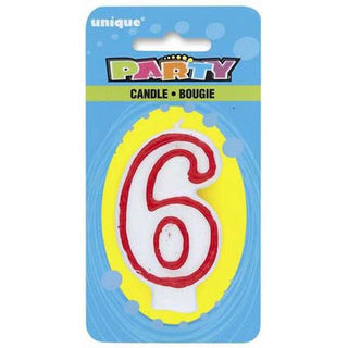 Deluxe Number 6 Birthday Candle