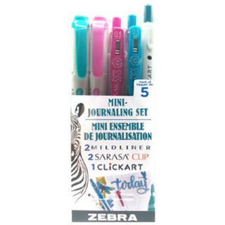 Zebra Mini Journaling Set 12pc Clip Strip